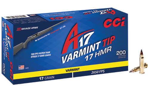 Ammunition CCI Ammunition CCI 17HMR CCI A17 17HMR 17GR VARM 200/2000 • Model: CCI